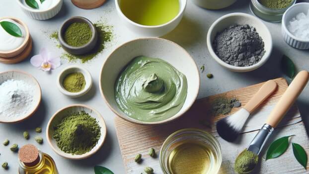 Image recette Masque Corporel Purifiant au Matcha et a l'Argile Blanche