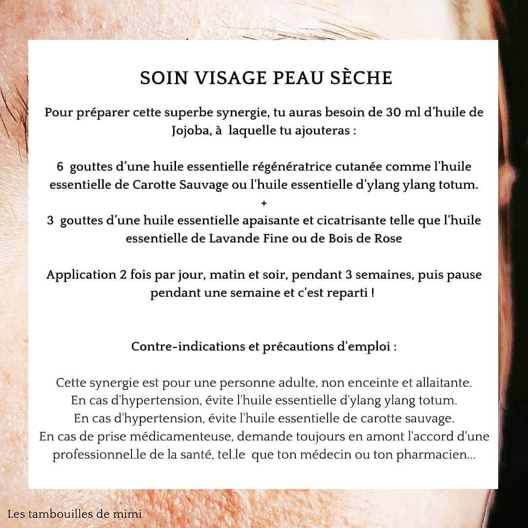 Première image de la recette SOIN PEAU SÈCHE VISAGE