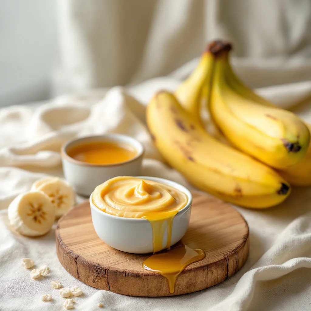 Image recette Masque Apaisant a la Banane et au Miel Pour une Peau Douce et ...