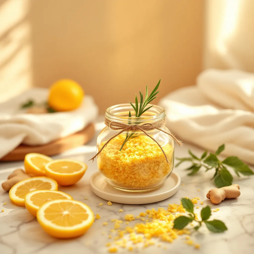 Image recette Bombe de Bain Energisante au Gingembre et Citron