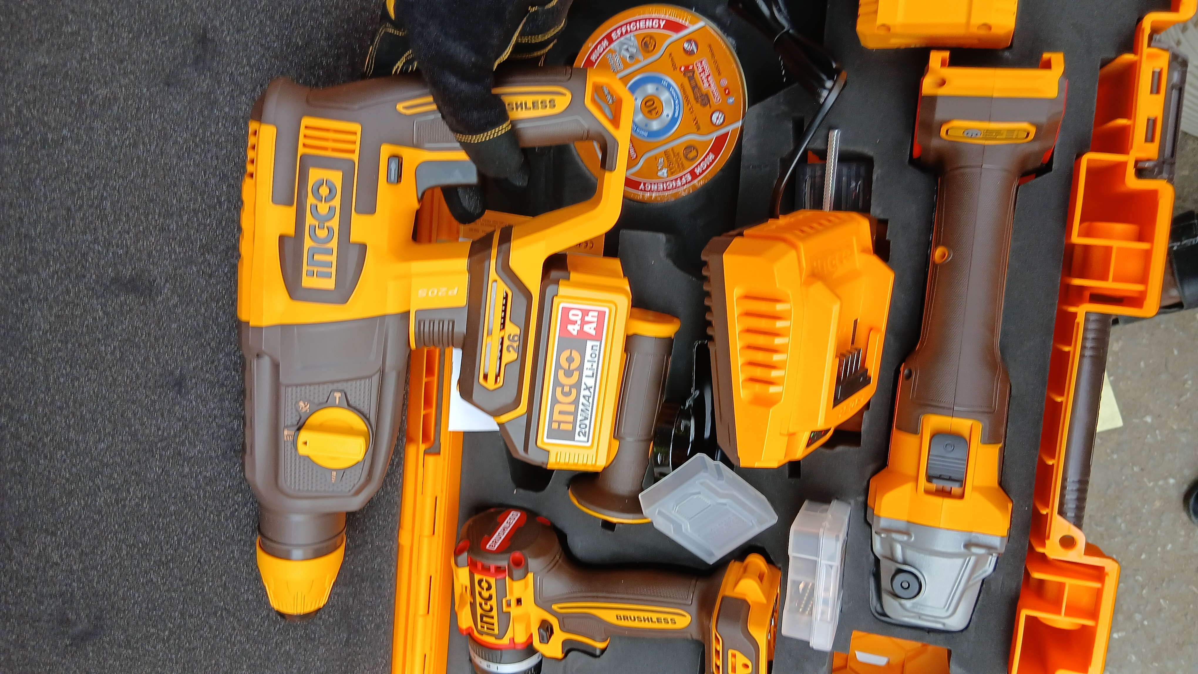 Ingco 3 in 1 cordless power tool kit. thumbnail 3