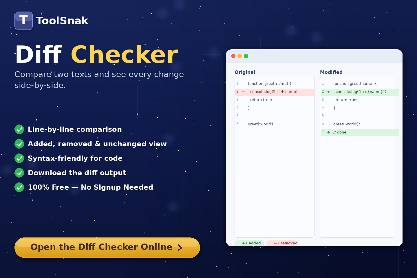 Diff Checker – Comparar Texto Online