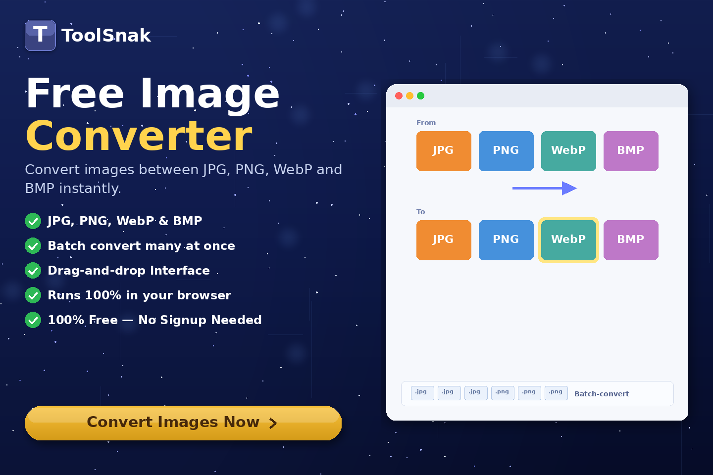 फ्री इमेज कन्वर्टर टूल ऑनलाइन | Tool snak