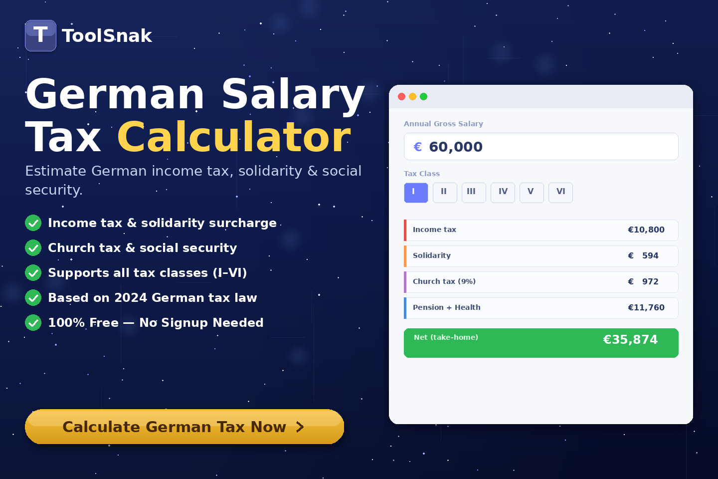 German Salary Tax Calculator