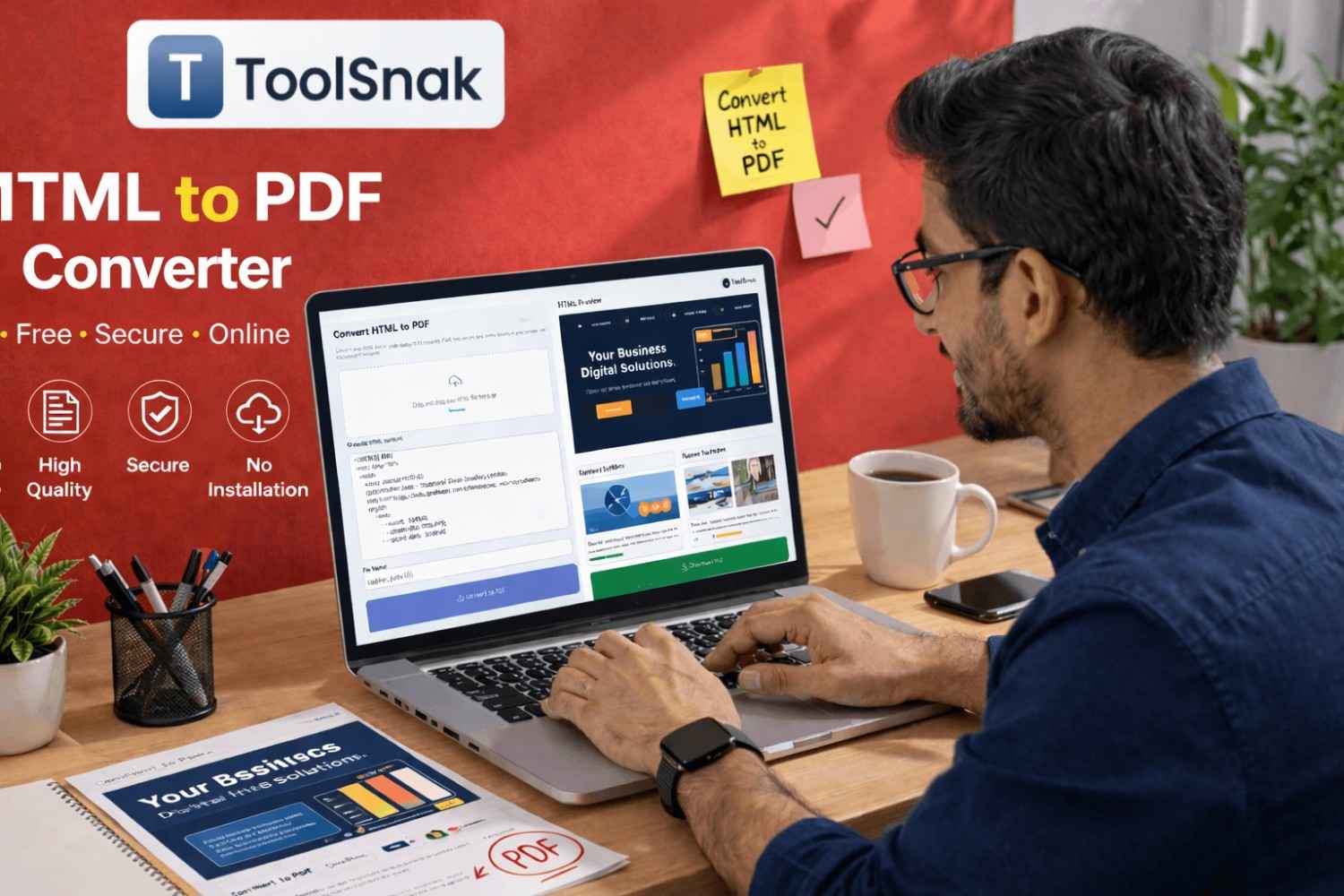 HTML en PDF Gratuit – Convertisseur en Ligne Rapide et Sans Filigrane