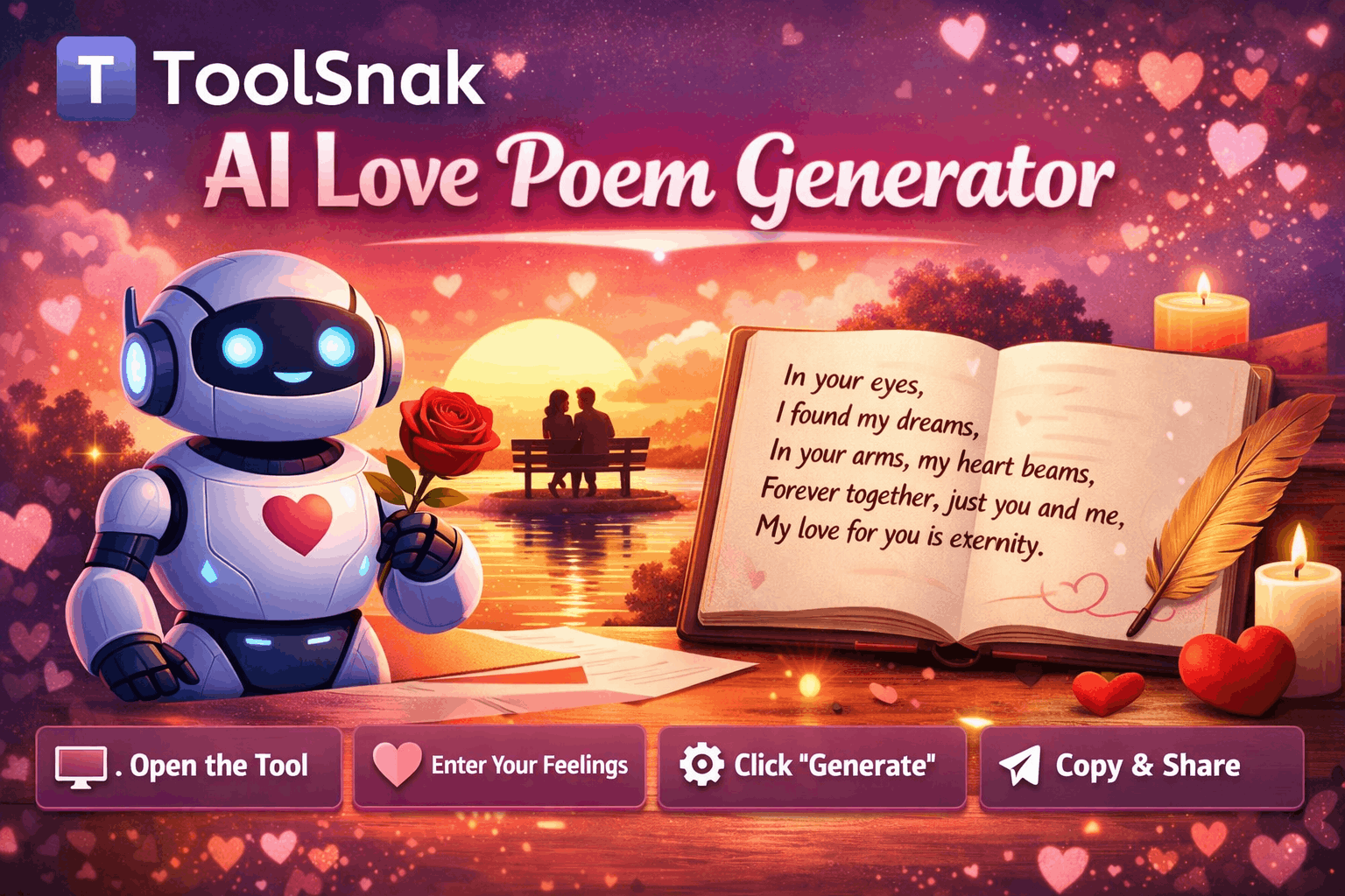 Wie man den KI Liebesgedicht Generator verwendet