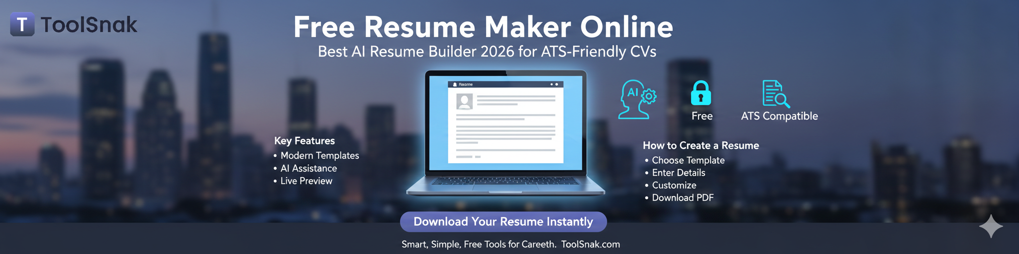 Criador de Currículo Online Gratuito: O Melhor Construtor de Currículo com IA 2026 para ATS