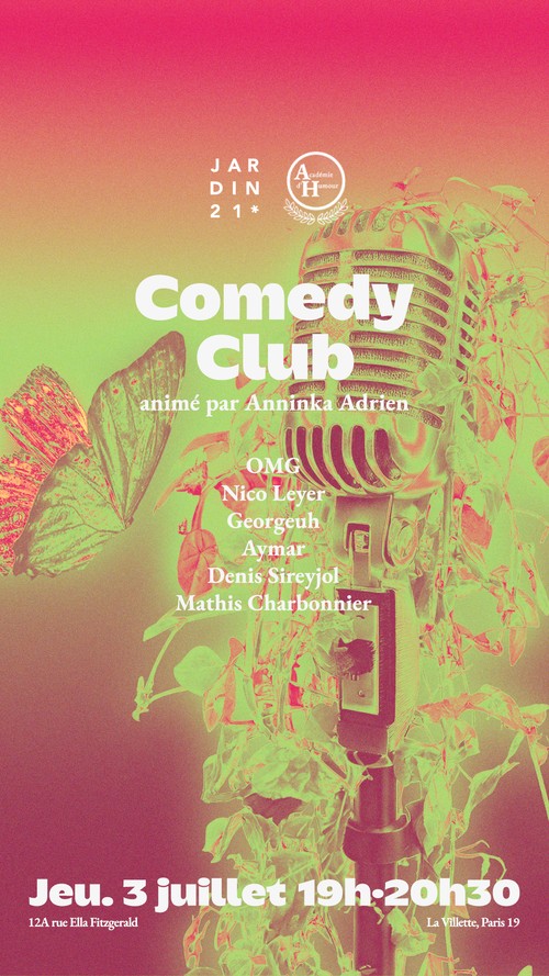 Comedy Club au Jardin21 - 3 juillet
