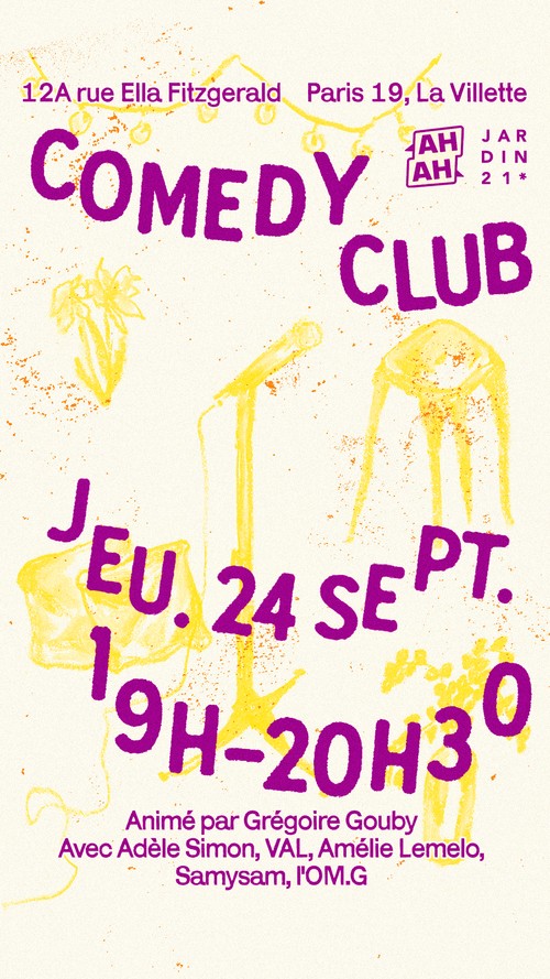 Comedy Club x Jardin21 ༯ Septembre 2026