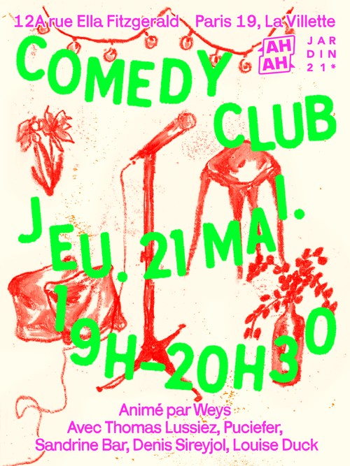 Comedy Club x Jardin21 - 21 mai