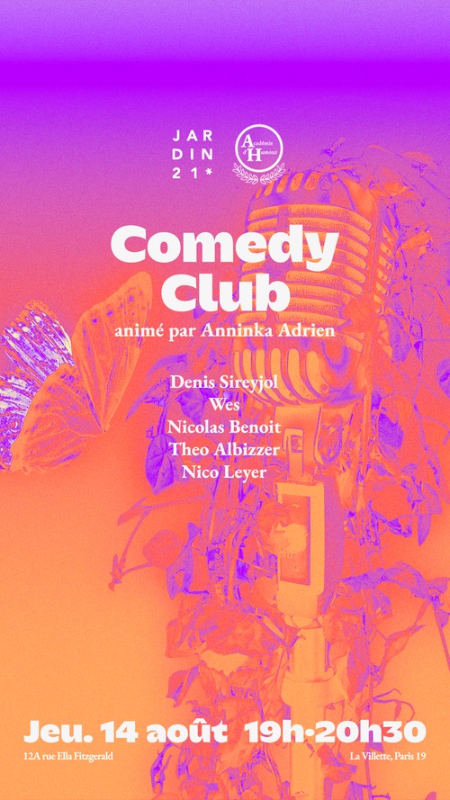 Comedy Club au Jardin21 - 14 août