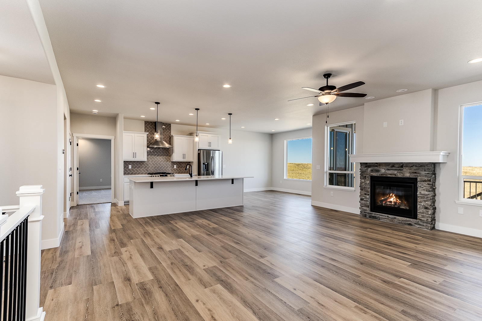 Hardwood flooring installation in residential property