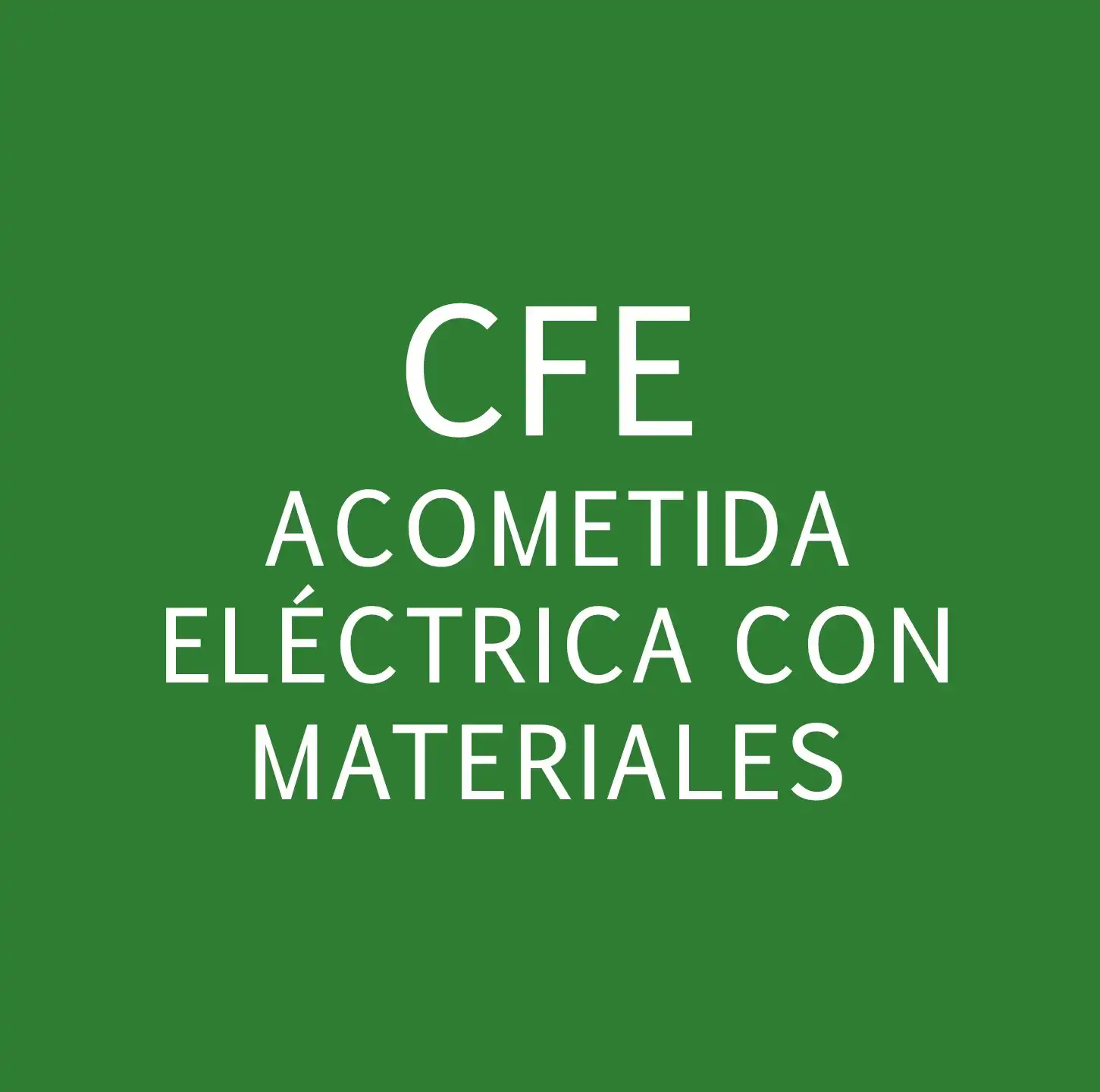 Acometida eléctrica monofasica (Red Aérea)