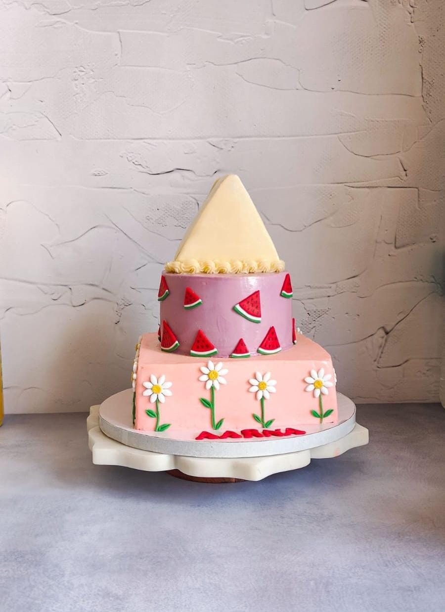  Daisy and Watermelon Cake