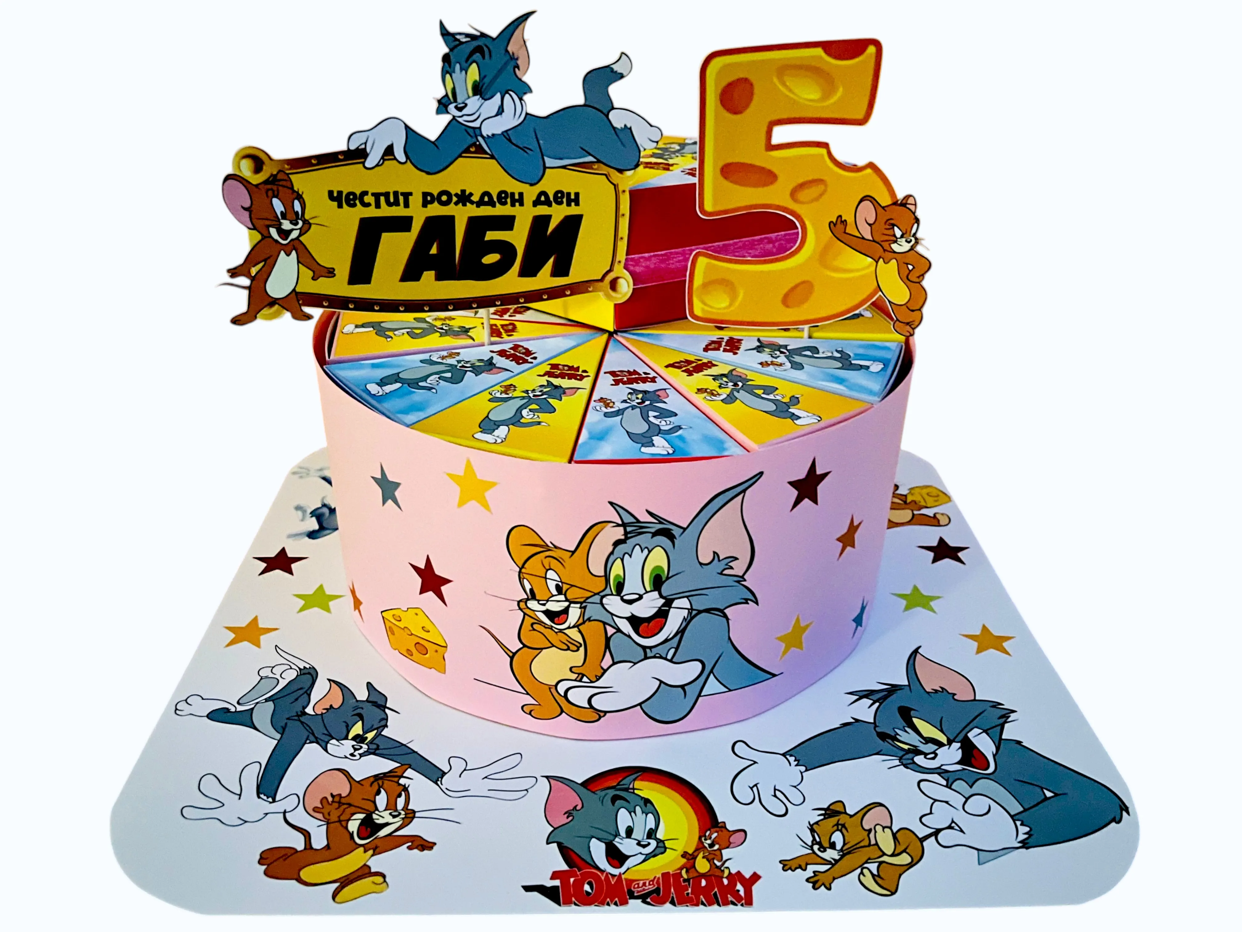 Картонена торта Том и Джери
