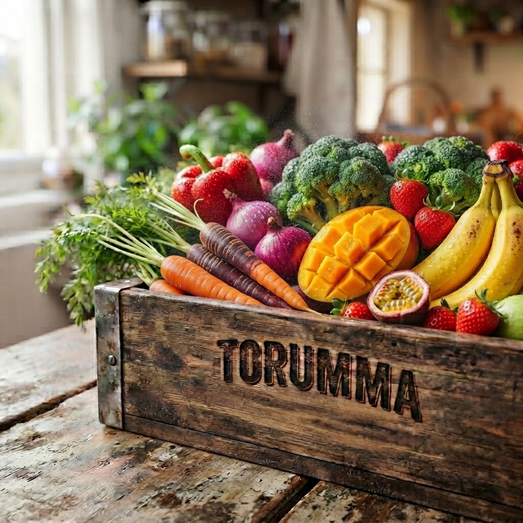 Mercado Torumma con productos frescos del campo