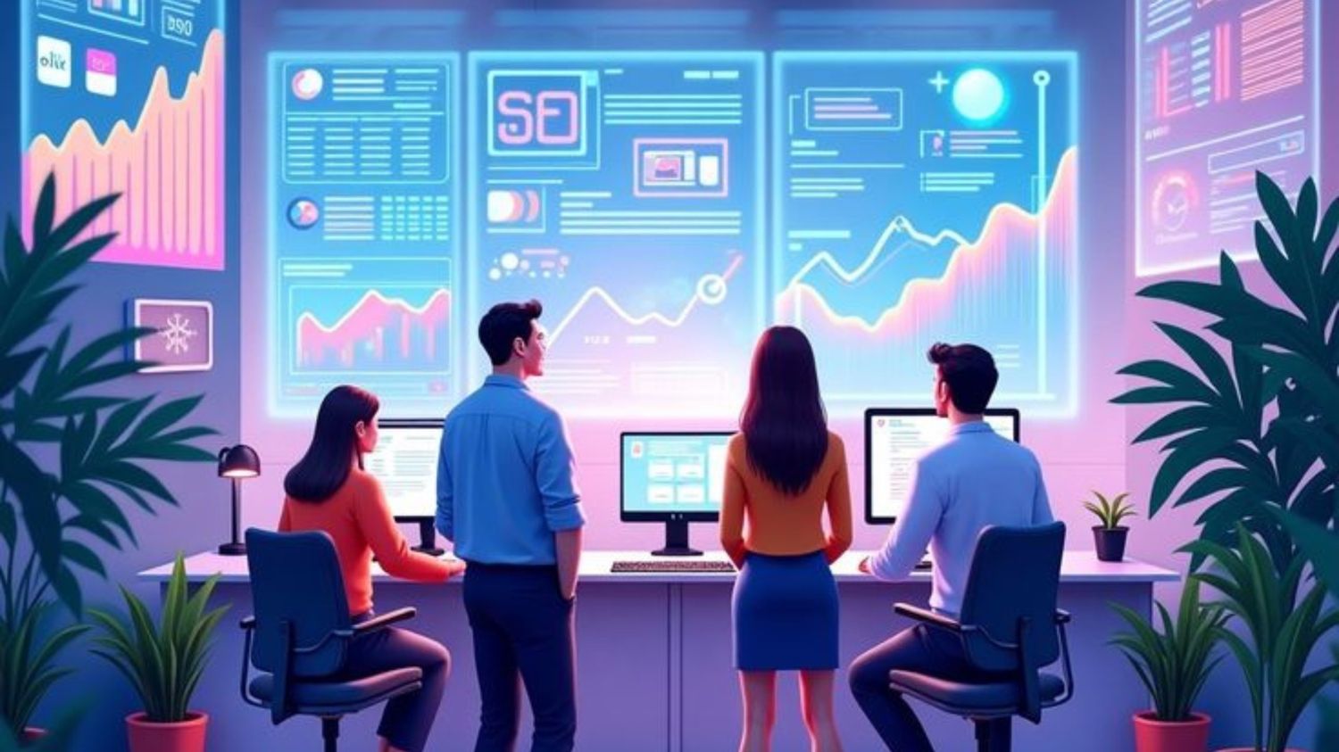 Digital platform dashboard showing customer experience metrics, user engagement analytics, and website performance improving online business growth.