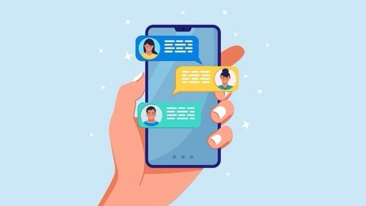 Mobile app interface showing push notifications, chat support, and real time customer communication improving engagement and user experience.