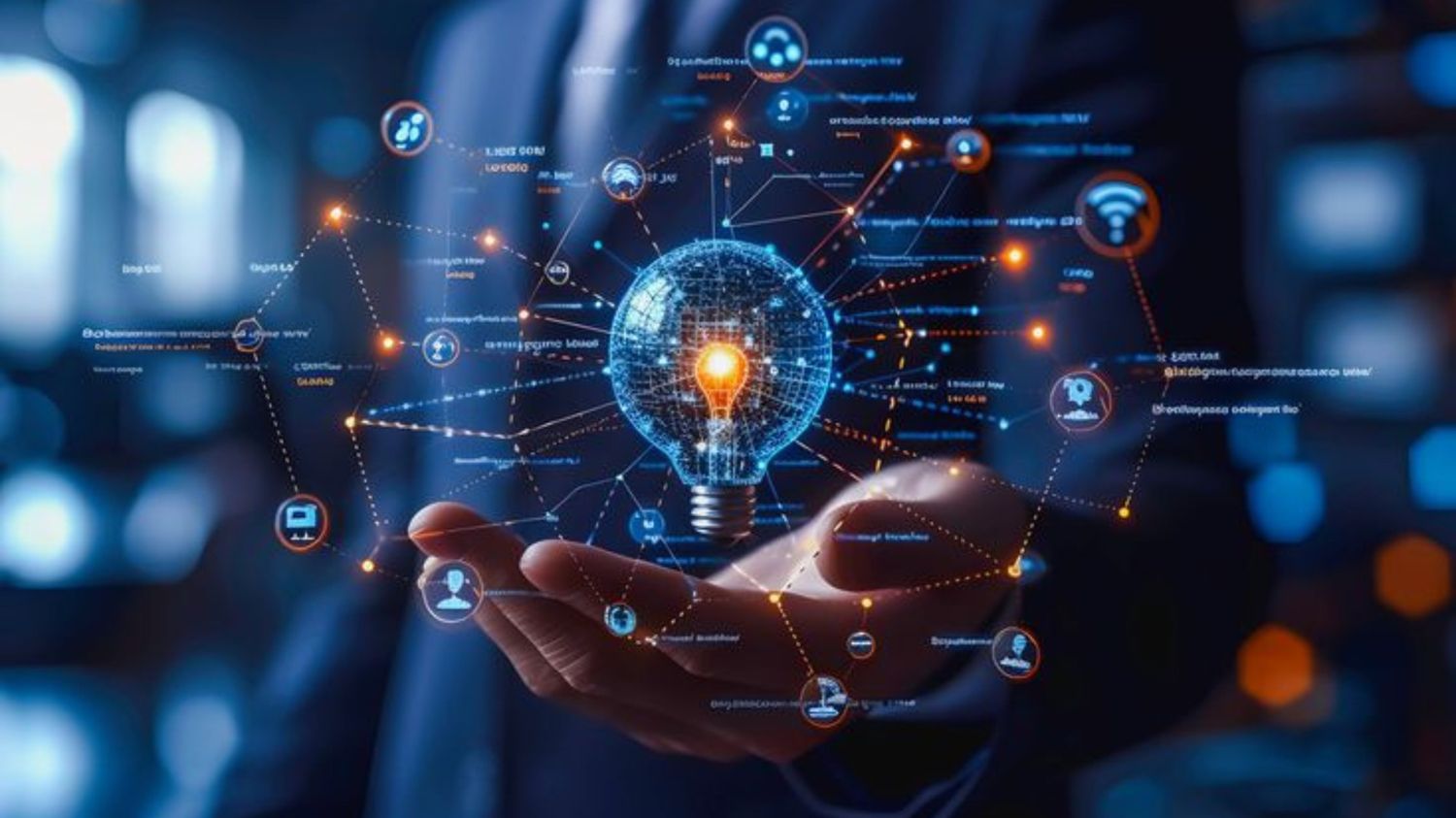 A digital illustration showing a mobile app connected to healthcare, education, retail, logistics, and e commerce icons, representing insights gained from building apps across different industries.