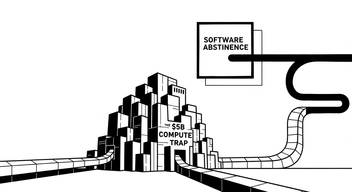 The $5B Compute Trap and the Case for Software Abstinence