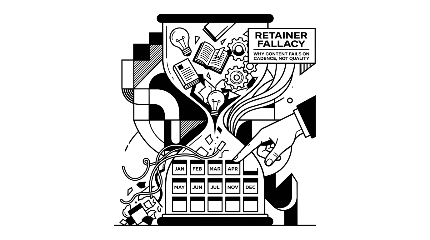 The Retainer Fallacy: Why Content Fails on Cadence, Not Quality