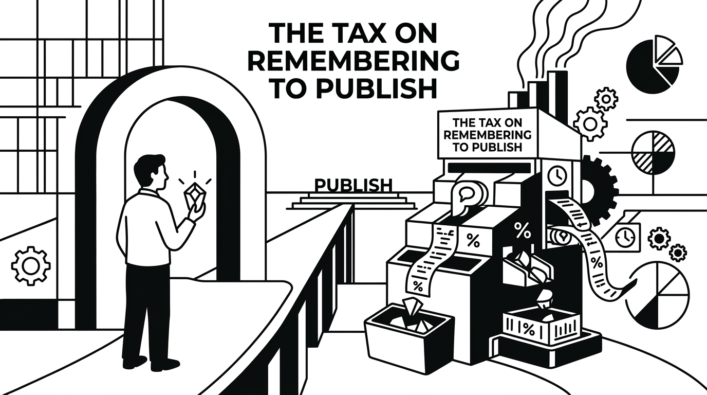 The tax on remembering to publish