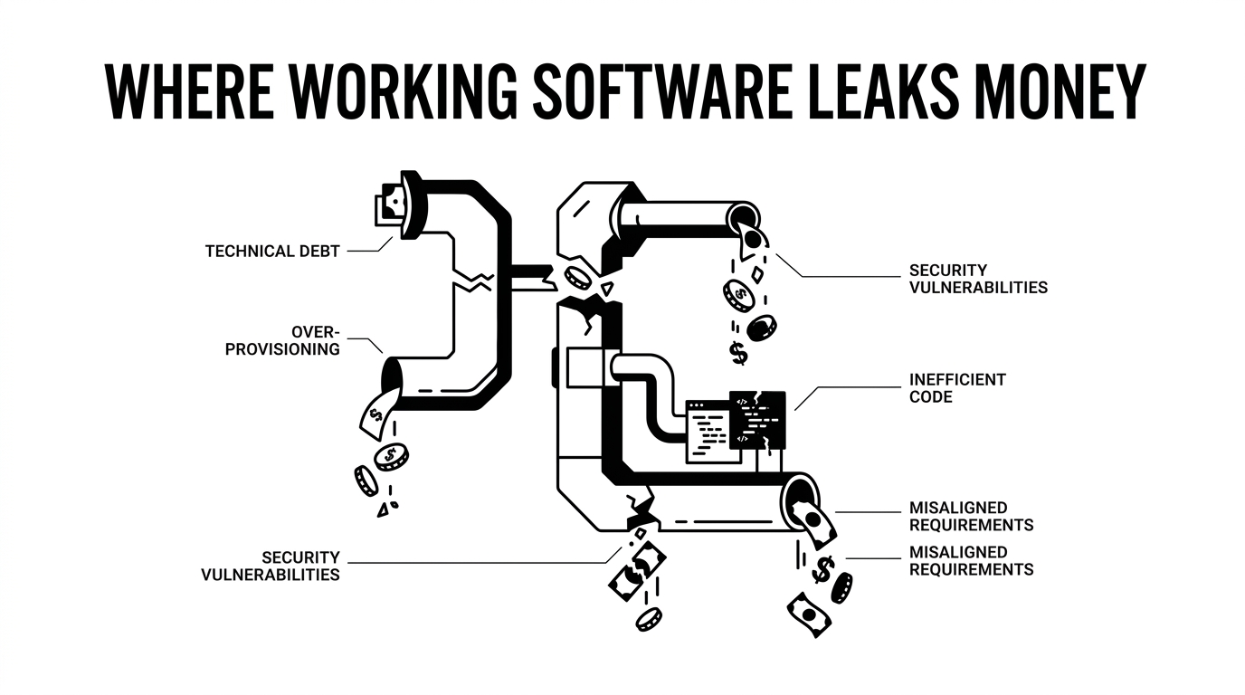 Where working software leaks money