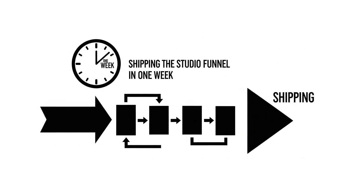 Shipping the studio funnel in one week
