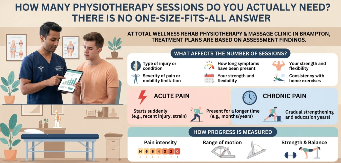 Physiotherapist reviewing a personalized treatment plan with a patient in Brampton