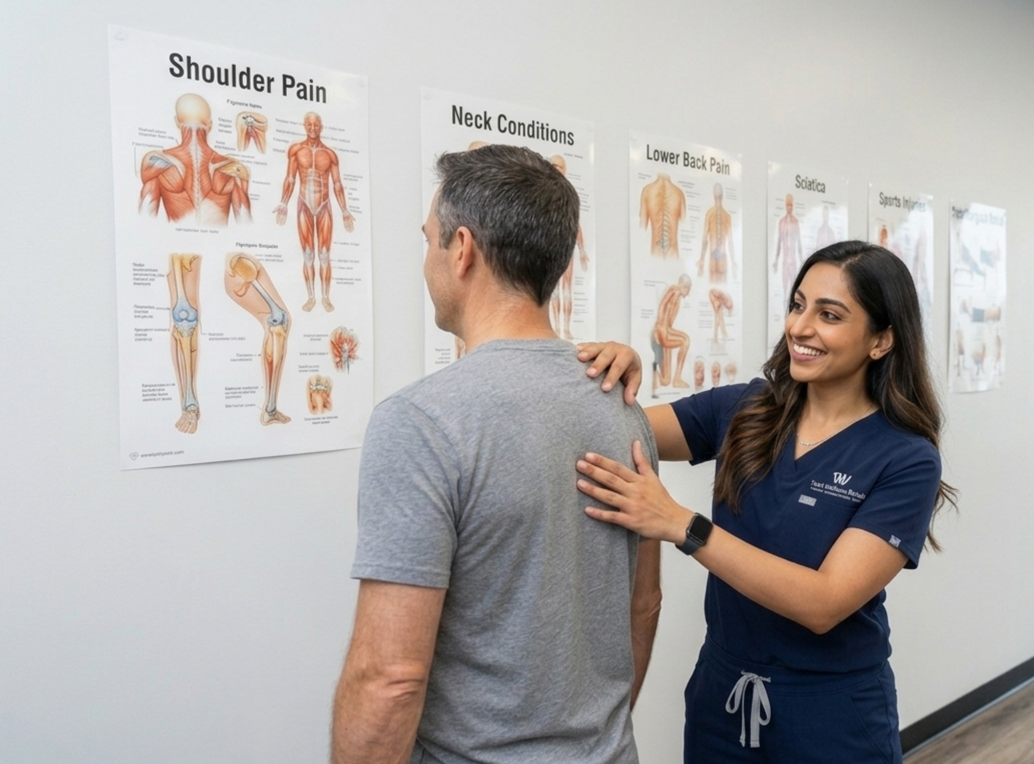 Physiotherapist assessing different musculoskeletal conditions in Brampton