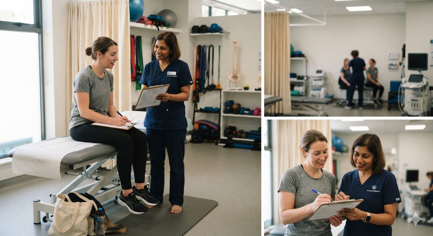Patient preparing for a first physiotherapy appointment in Brampton