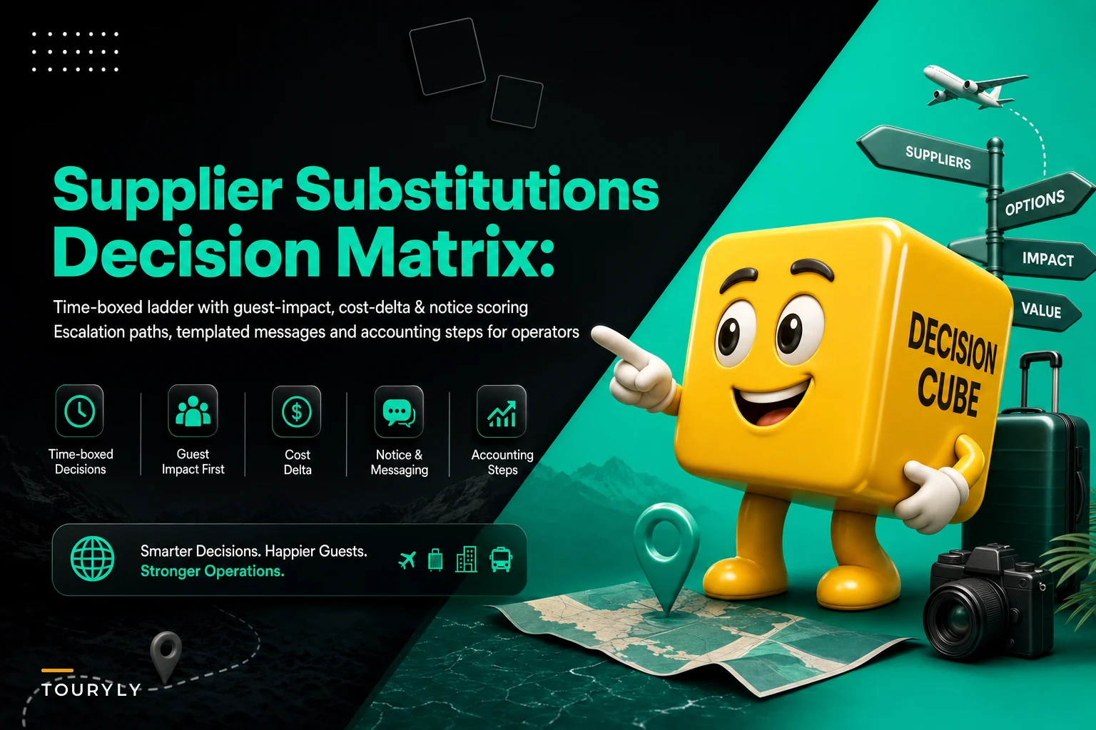 A decision matrix for last‑minute supplier substitutions with guest‑impact scoring