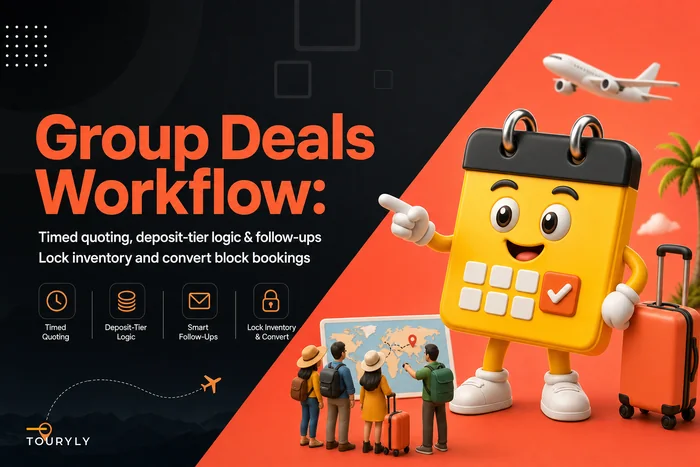 Avoid losing group deals: a timed quoting and deposit workflow for block bookings