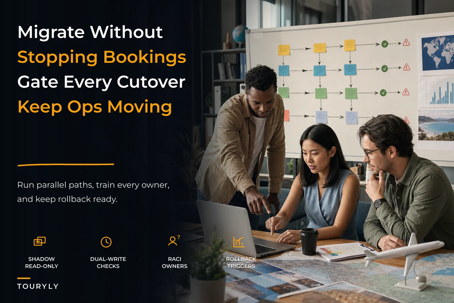 Platform migration playbook to keep bookings running during cutover