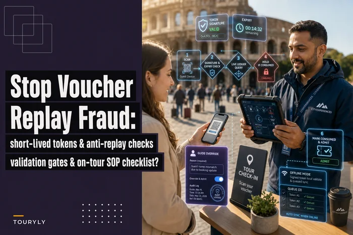 Stop voucher replay fraud: ticketing security patterns for tour operators (short‑lived tokens, anti‑replay checks and validation gates)