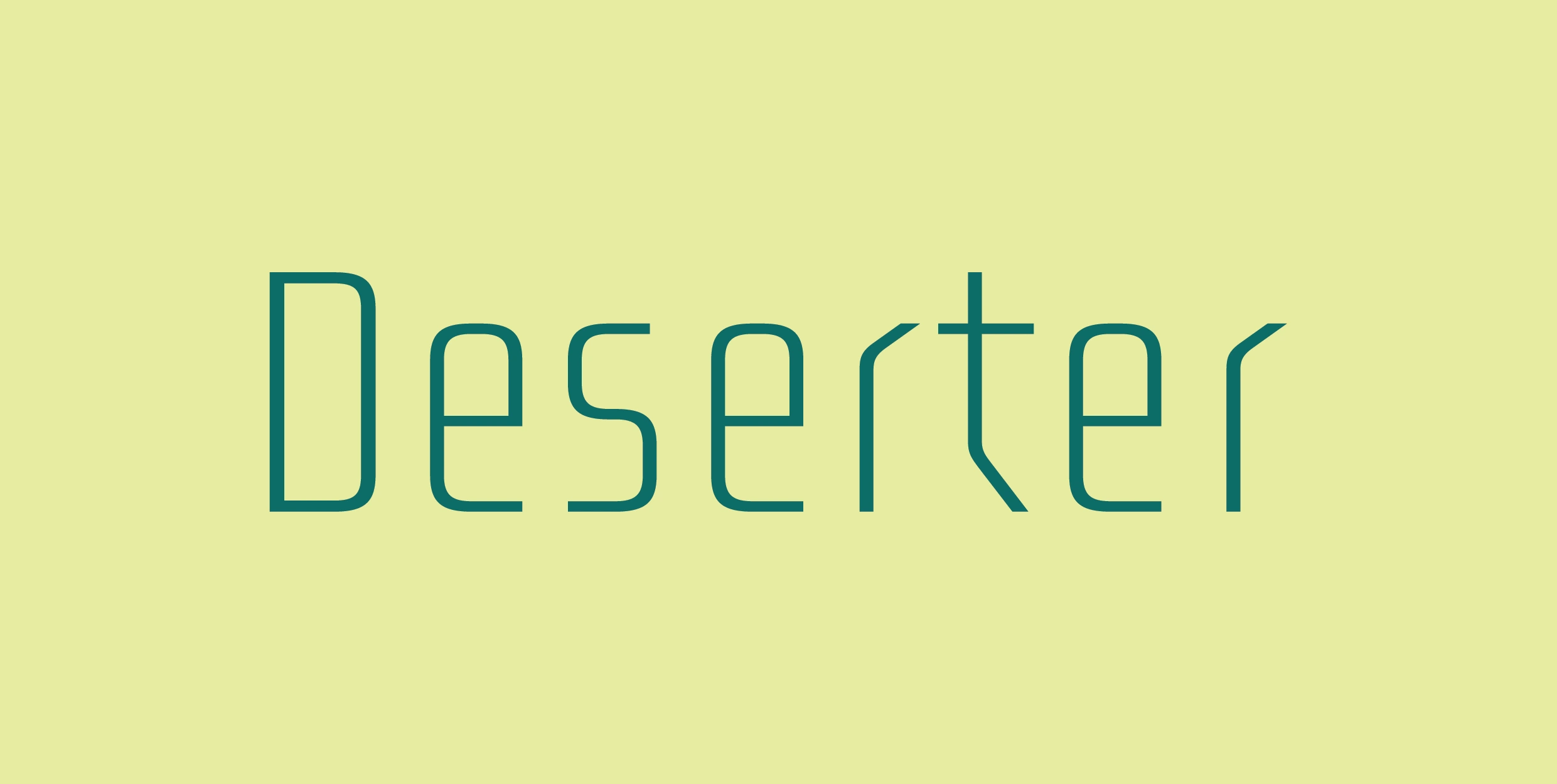 Deserter Font Family – working title