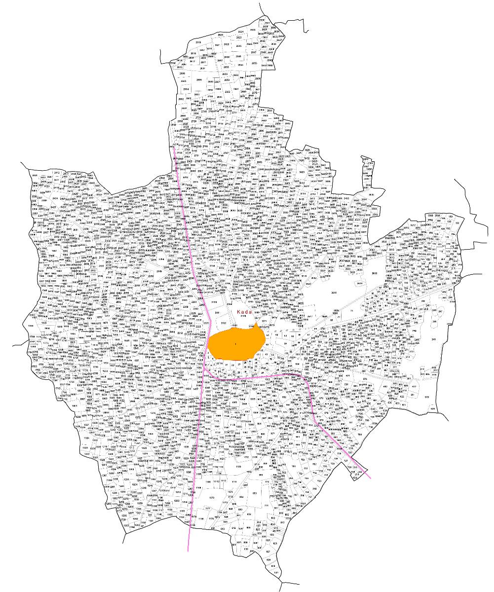 Detailed Village Map of Kada
