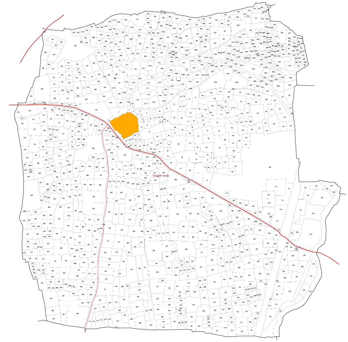 Detailed Village Map of Vaghvadi