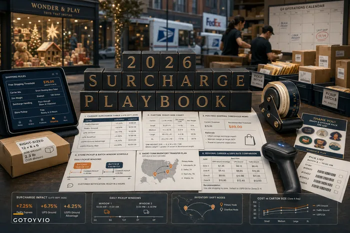 2026 peak-season carrier surcharges: 7 immediate fulfillment, pricing and promo moves for toy stores