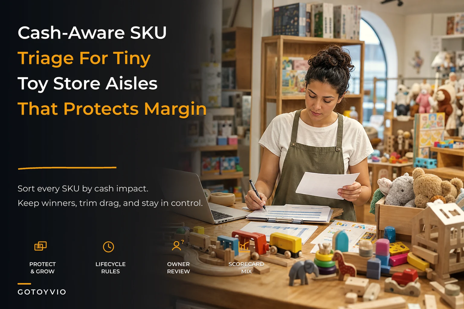 A cash-aware assortment framework for toy stores: SKU triage, lifecycle rules and a one-page scorecard
