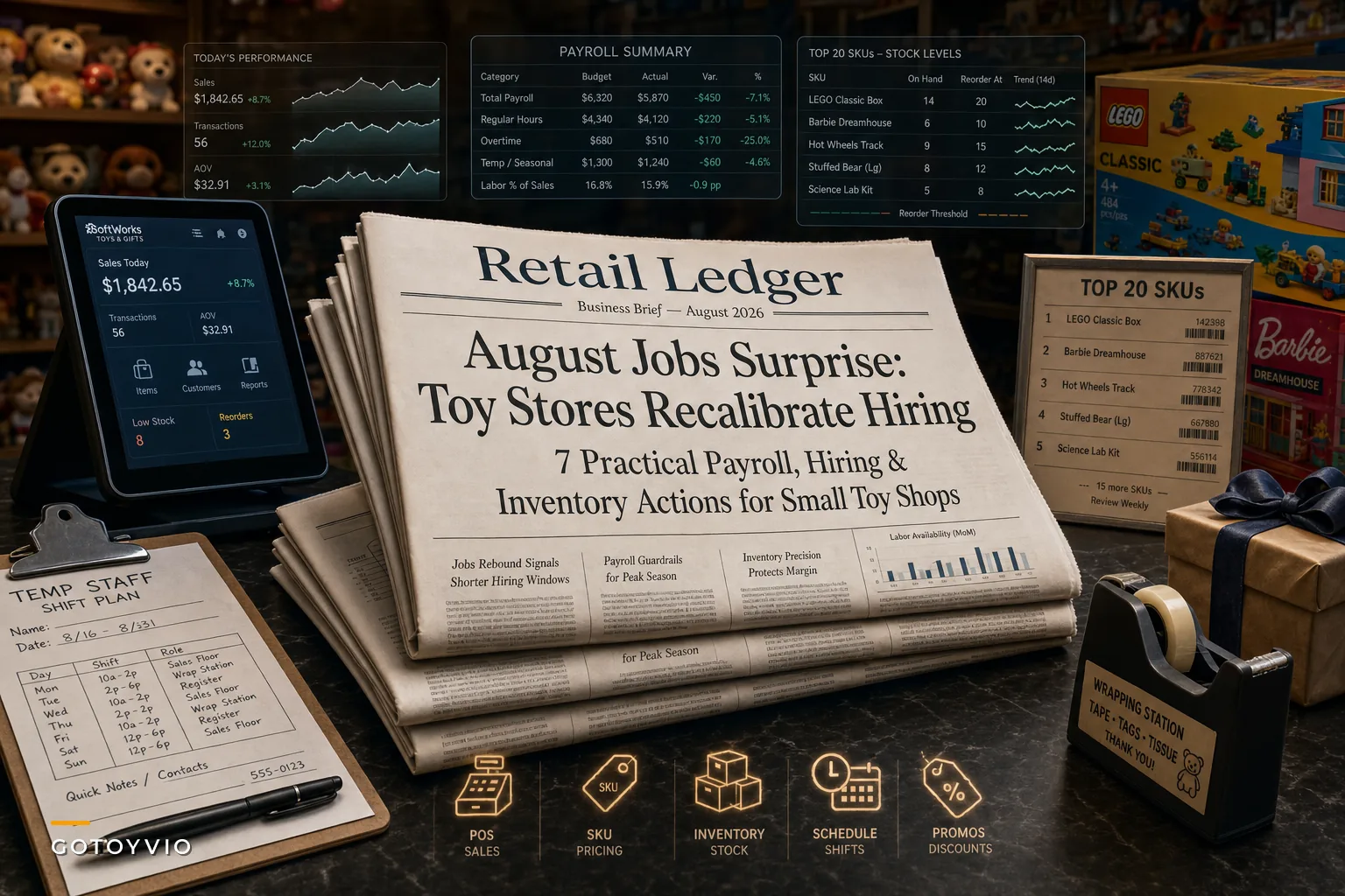 After August's Jobs Surprise: 7 Practical Payroll, Hiring and Inventory Actions for Small Toy Stores