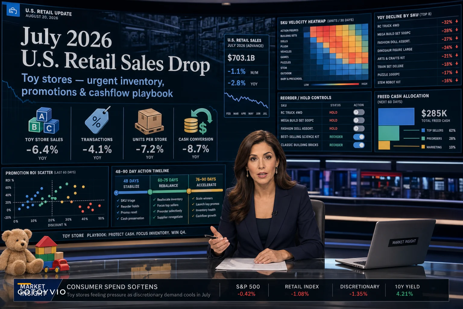 After July's Retail Sales Drop: Quick Inventory, Promotion and Cashflow Actions for Toy Stores