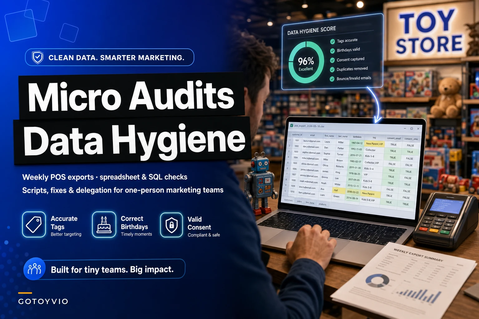 Customer-data micro-audits for tiny teams: keep tags, birthdays and consent accurate without a CRM