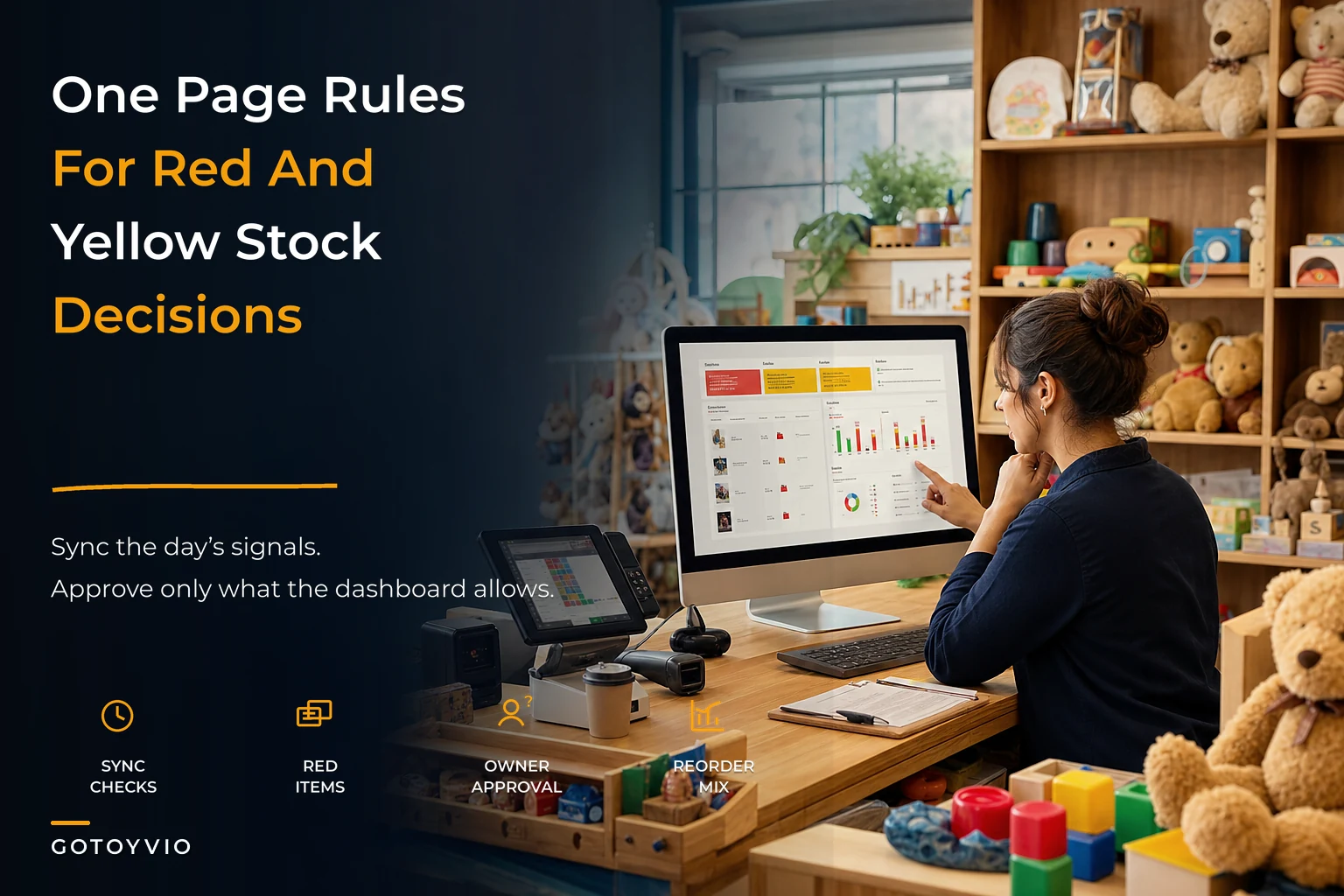 One-page reporting and governance for single-location toy stores that speeds reorder and promo decisions
