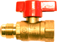 Gas ball valve 1/2fip x 1/2flare