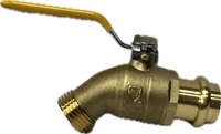 Ball valve hose bibb 3/4press lever handle