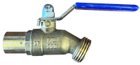 Ball valve hose bibb 1/2c or 3/4c lever handle