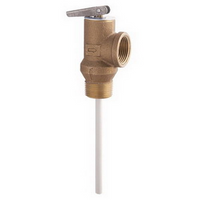T & P valve 150psi, 3/4mip x 3/4fip, 1 3/16 shank, 3 11/64 body, 8 probe, 10500 BTU, 210 temperature relief