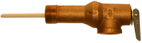 T & P valve 150psi, 3/4mip x 3/4fip, 2 1/2 shank, 3 3/8 body, 2 1/2 probe, 105000 BTU, 210 temperature relief