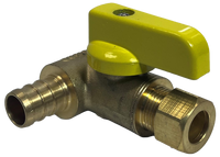 T-valve 1/2 crimp pex run 3/8 comp valve